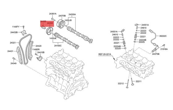 自動車 OCV バルブ ヒューデイ キア 燃料制御バルブ 24355-03HA0 イオンイク エラントラ ニロ